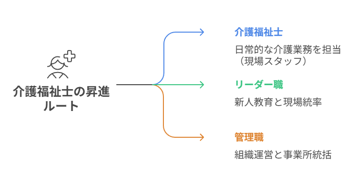 介護福祉士の昇進ルート